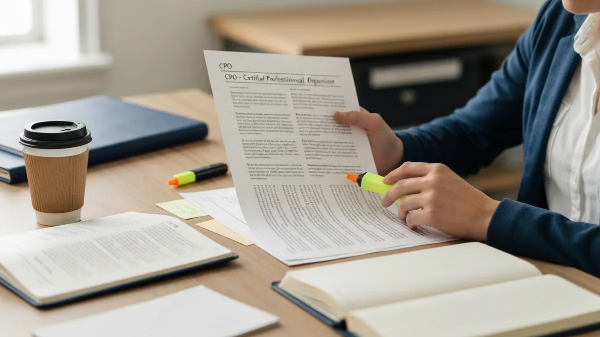 Role of a Cpo - CPO - Certified Professional Organizer certification study resource