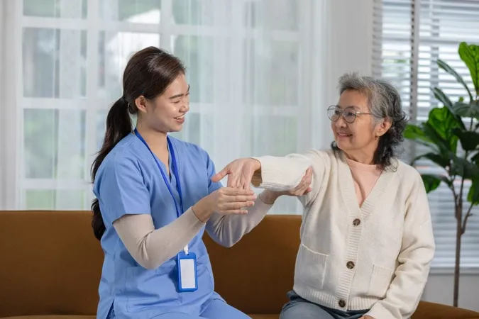 Asian Female Doctor Advise Elderly Patient Diagnosis Check Up Physiotherapist Exercise Stretching Muscle Home Premuim Clinicphysiotherapist Nursing X - Advanced Stroke Coordinator Certification study guide