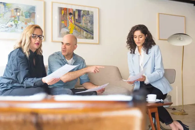 Middle Aged Couple Meeting With Notary X - Certified Divorce Advisor study guide
