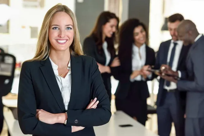 Businesswoman Leader Modern Office With Businesspeople Workin X - Certified People Manager study guide