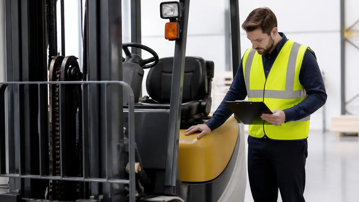 Electric Forklift Pre-start Inspection Checklist - Forklift Licence Australia - TLILIC0003 certification study resource