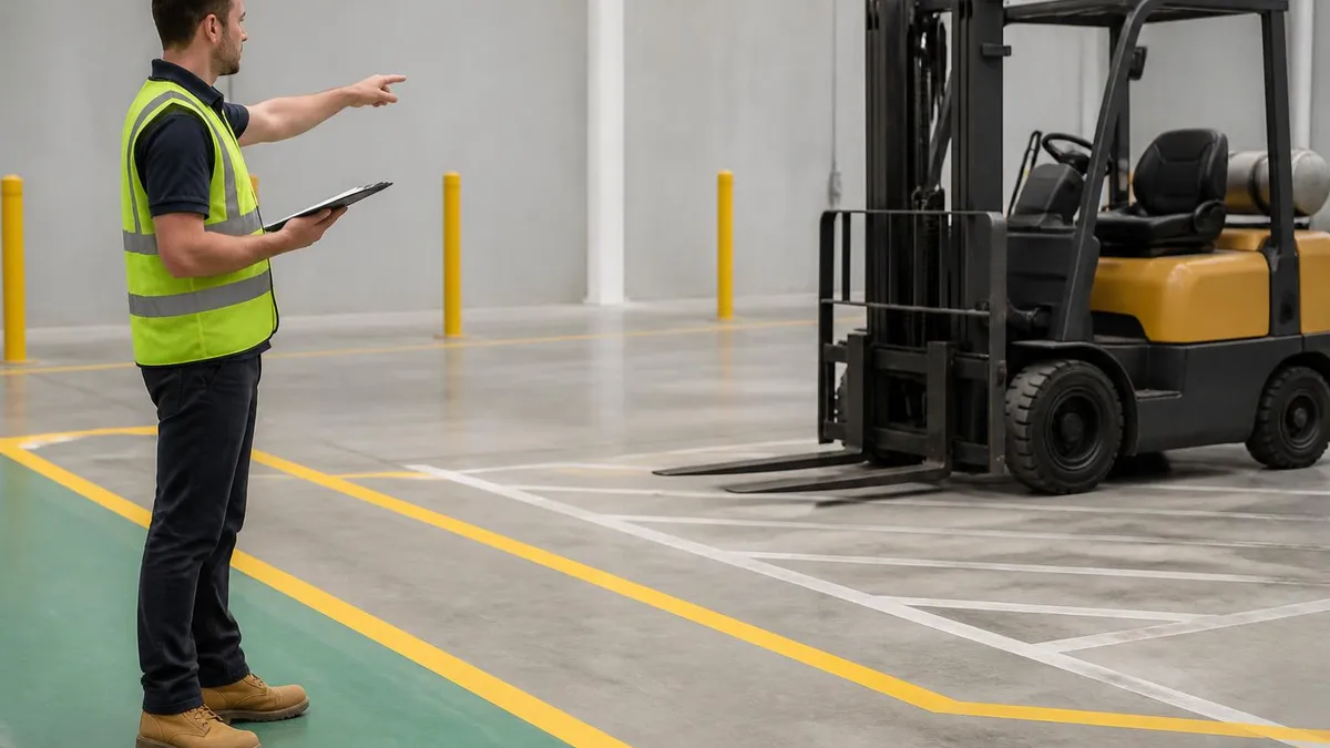 Signage, Line Markings and Zone Types - Forklift Licence Australia - TLILIC0003 certification study resource