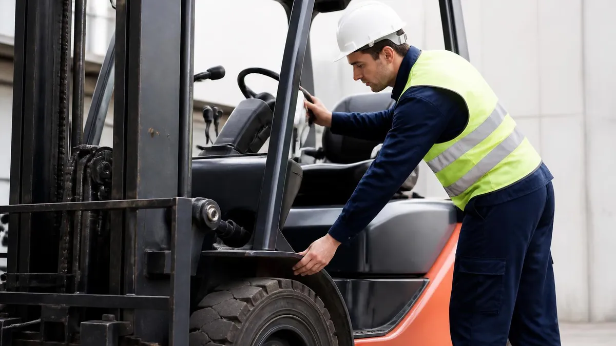 The 12-point Pre-shift Inspection - Forklift Licence Australia - TLILIC0003 certification study resource