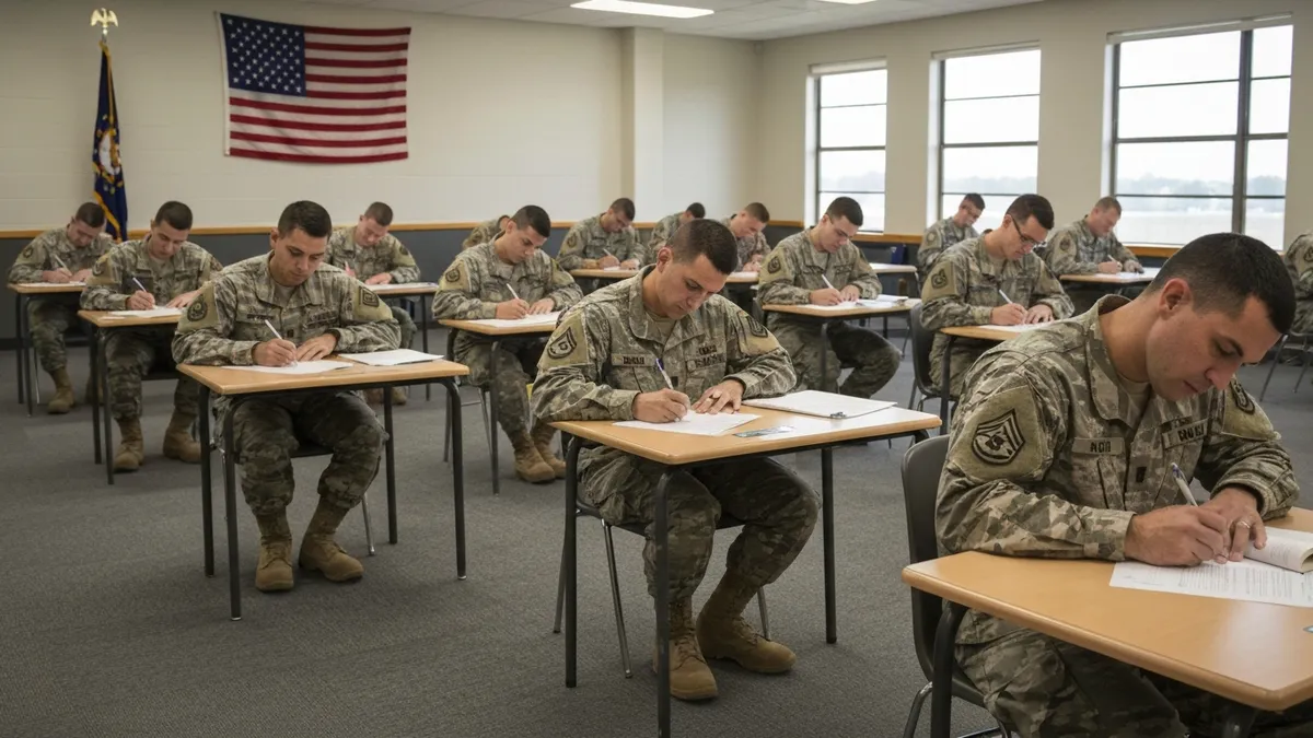 Military English language learner studying for the ALCPT listening section