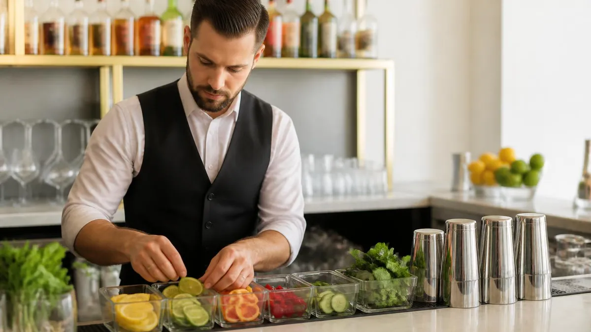 Daily Popular Cocktail Prep Checklist - Bartender Certification certification study resource