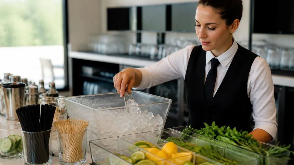Ice, Garnish, and Prep Supplies - Bartender Certification certification study resource