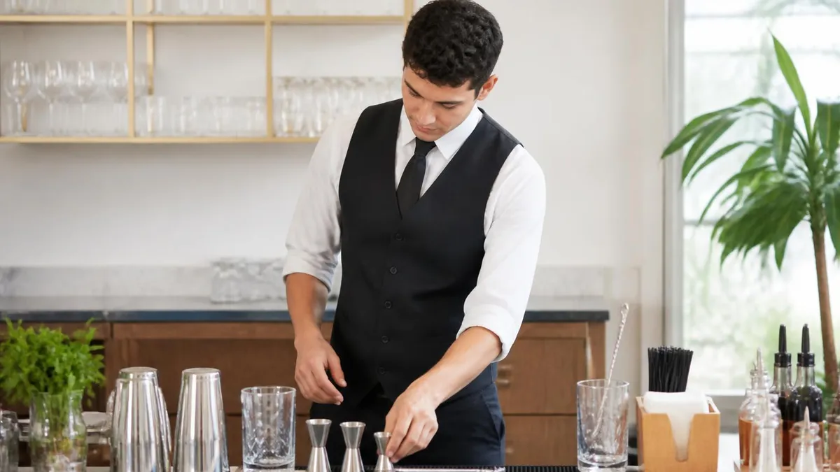 Shot Bartending Pre-service Setup Checklist - Bartender Certification certification study resource