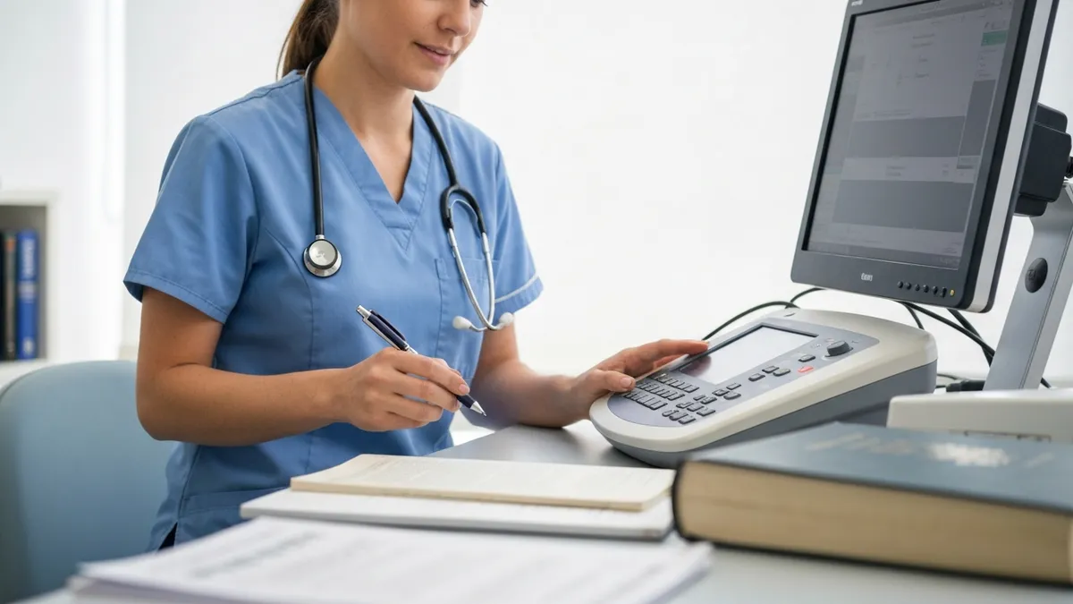 CNA program graduate receiving certificate of completion before taking state nursing assistant certification exam for healthcare employment