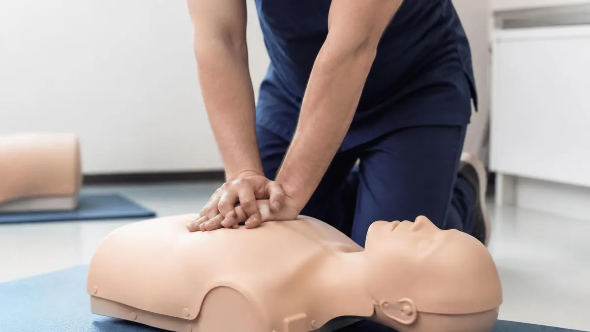 How to Perform CPR - CPR Cardiopulmonary Resuscitation Practice certification study resource