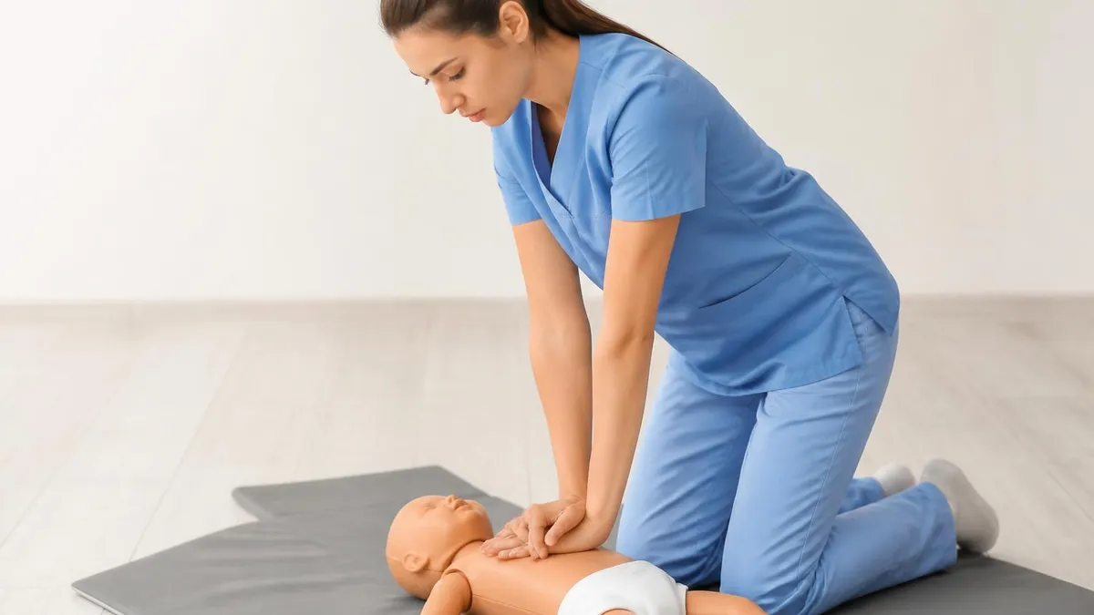 CPR Compression Technique by Age - CPR - Cardiopulmonary Resuscitation certification study resource