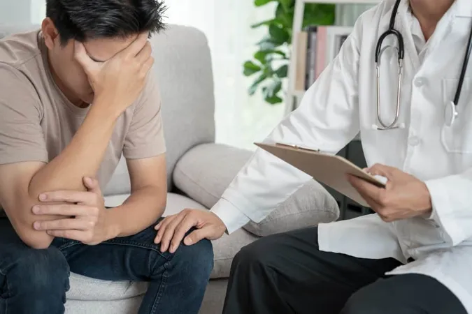 Man With Mental Health Problems Is Consulting Psychiatrist Is Recording Patient S Condition Treatment Encouragement Love Family Problem Bipolar Depression Patient Protect Suicide X - American Association of Suicidology Certification study guide