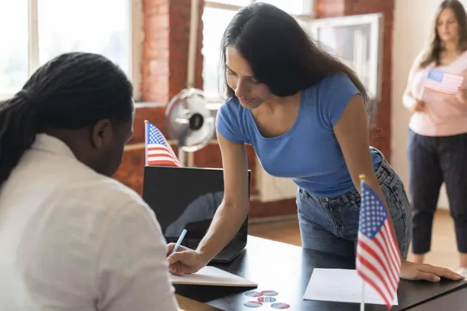 Woman Registering Vote United States X - American College Testing Certified Test Administrators study guide