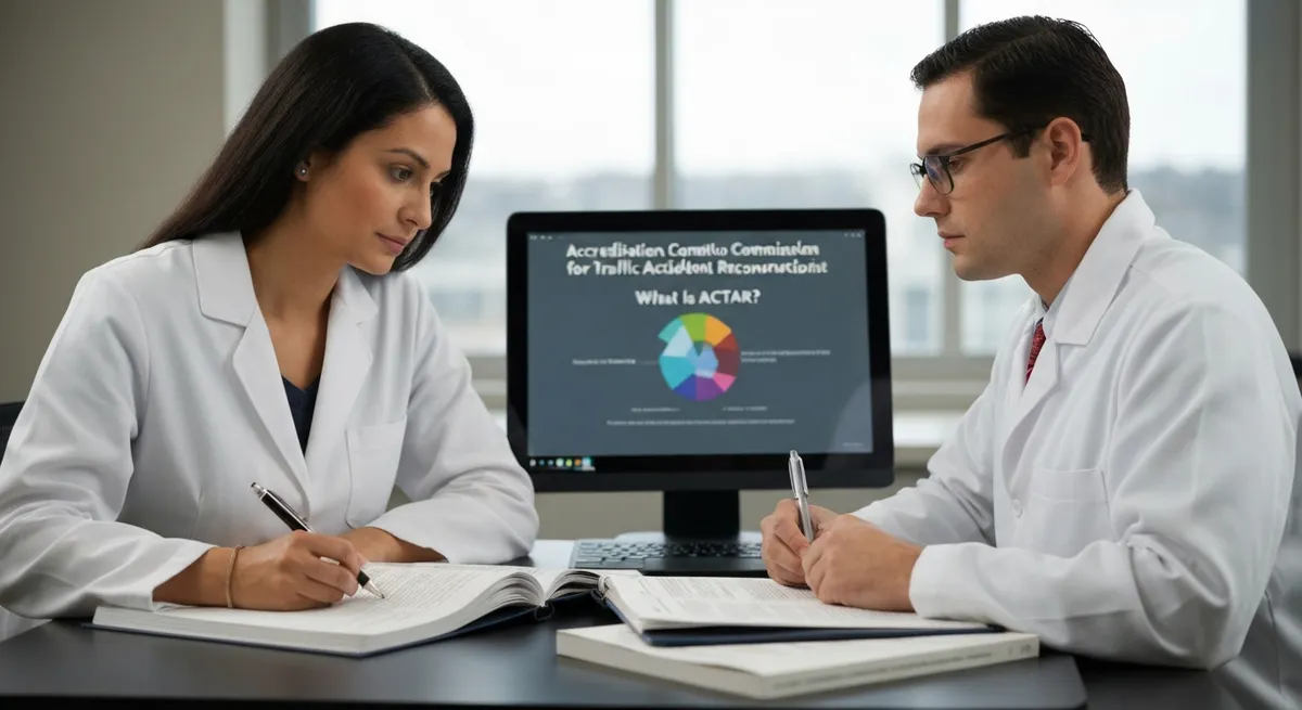 Rescure Team Radio Calling Help Support Women Victim Hit By Car Roadside Accident Scene - Accreditation Commission for Traffic Accident Reconstructionist study guide