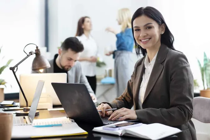 Medium Shot Woman Working Laptop 1 X - Association of International Certified Professional Accountants study guide