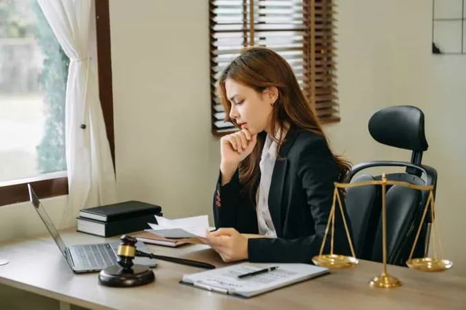 Xaasian Lawyer Woman Working With Laptop Tablet Law Office Legal Legal Service Concept X - Accredited Legal Professional Certification study guide