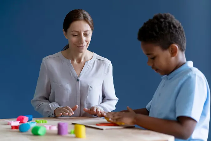 Kid Doing Occupational Therapy Session With Psychologist 23 - Board Certified Autism Technician study guide
