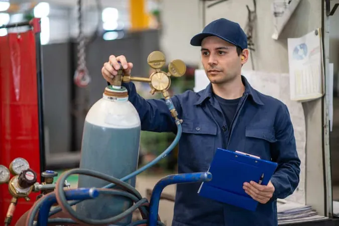 Inspector Checking Gas Tank Industrial Factory X - Baltimore Gas and Electric study guide