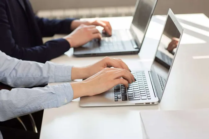 Hands Close Up Working Computer - Blog study guide