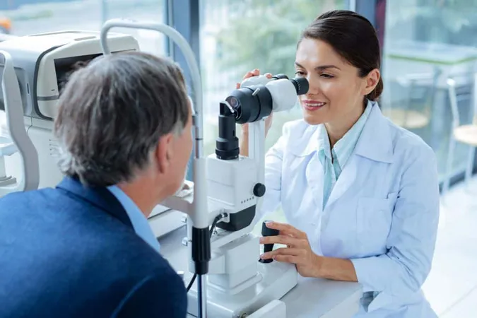 Nice Positive Optician Looking Into Microscope X - Board Certified Ophthalmologist study guide