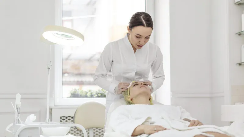 Woman Beauty Clinic Face Treatment X - Certified Aesthetic Consultant study guide