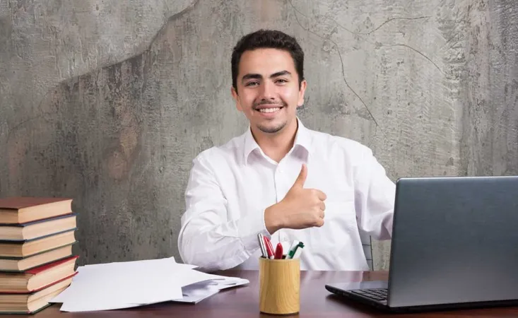 Smiling Man Showing Thumb Up Sitting Desk High Quality X - Certified Authorization Professional study guide