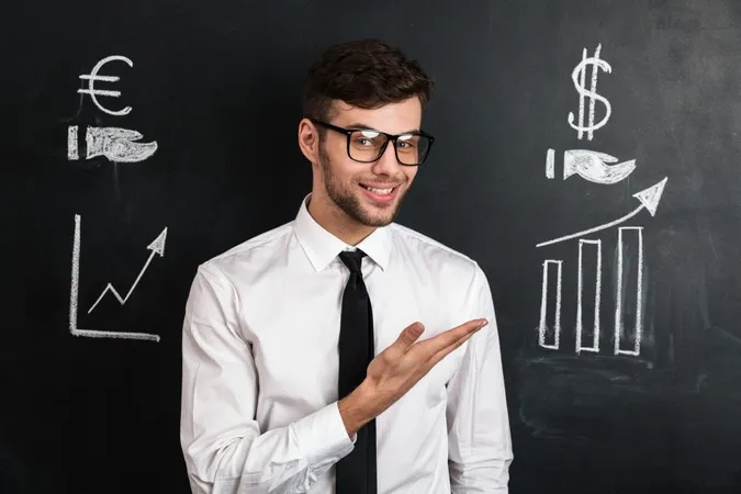 Young Successful Man White Shirt Presenting New Financial Project X - Certified Cost Consultant study guide