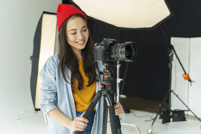 Smiley Woman Taking Photos X - Certified Creative Producer study guide