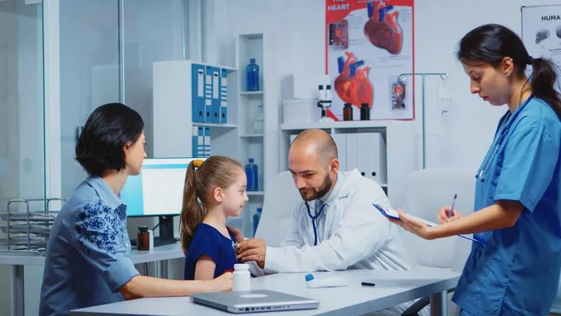 Doctor Examining Child Hospital Using Stethoscope While Nurse Talking With Parent Physician Specialist Medicine Providing Health Care Services Consultation Diagnostic Examination Treatment X - Certified Cardiovascular Specialist study guide