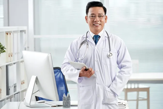 Confident Doctor Looking Camera Holding Tablet Pc X - Certified Clinical Supervisor study guide