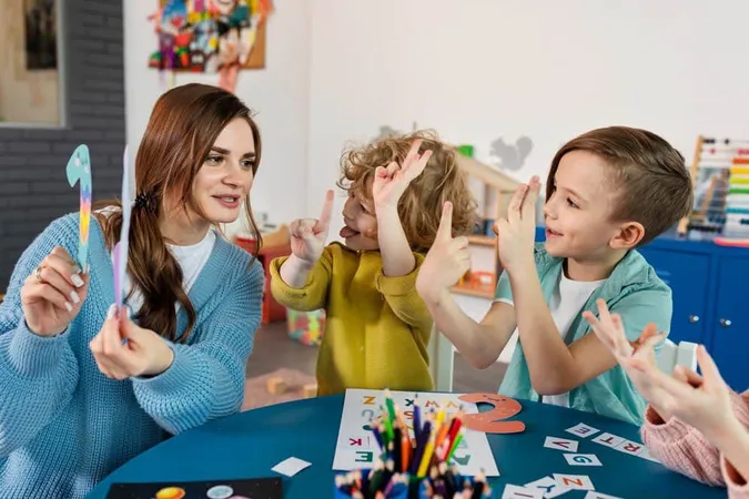 Medium Shot Kids Teacher Table 23 - Certified Daycare Certification study guide
