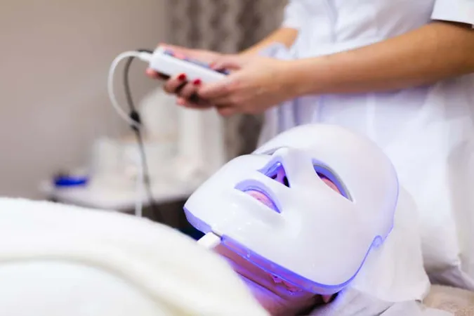 Client Lies Salon Cosmetology Table With White Mask Her Face X - Certified Dermatology Tech study guide