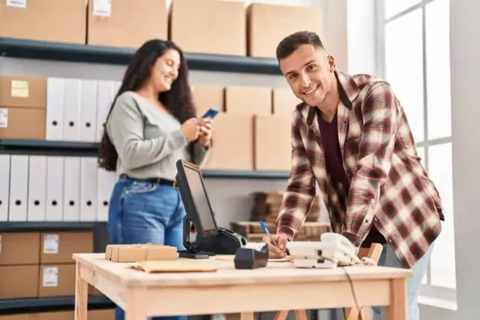 Man Woman Ecommerce Bussines Workers Working Office X - Certified Ecommerce Consultant study guide