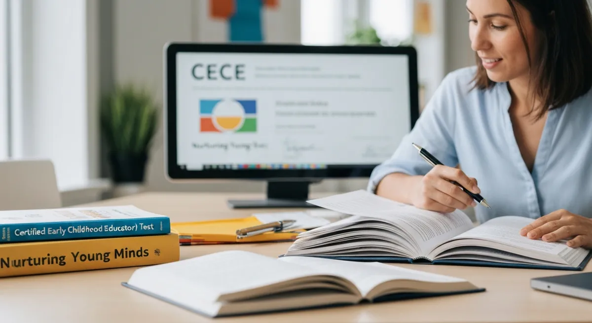 Front View Smiley Teacher Explai X - Certified Early Childhood Educator study guide