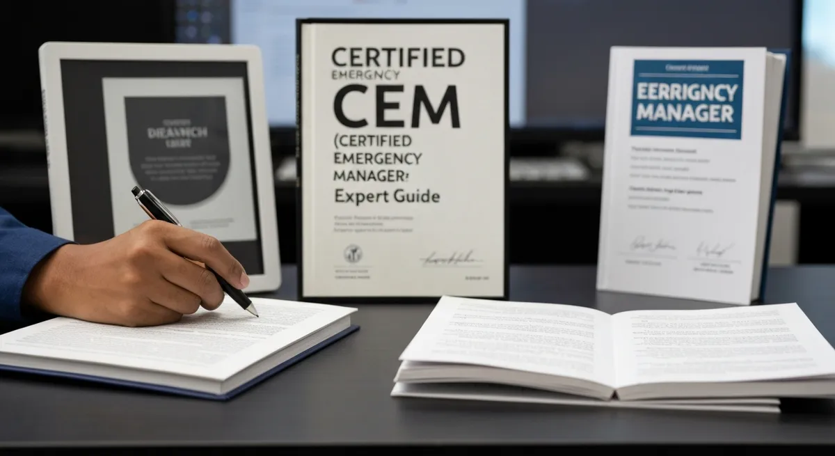 Medium Shot Paramedic Taking Notes - Certified Emergency Manager study guide