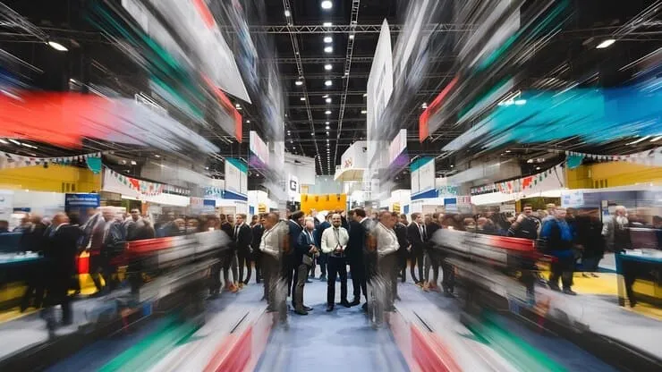 Abstract Blurred Defocused Tradeshow Event Exhibition - Certified in Exhibition Management study guide