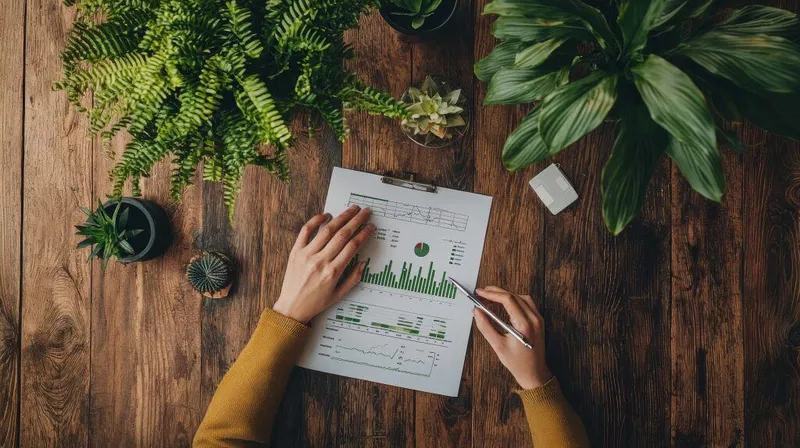 Analyzing Ecofriendly Data With Plants Wooden Desk X - Certified Environmental Planner study guide