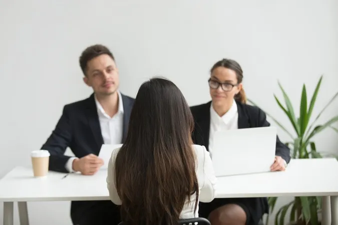 Headhunters Interviewing Female Job Candidate 2 X - Certified Ethical Recruiters study guide