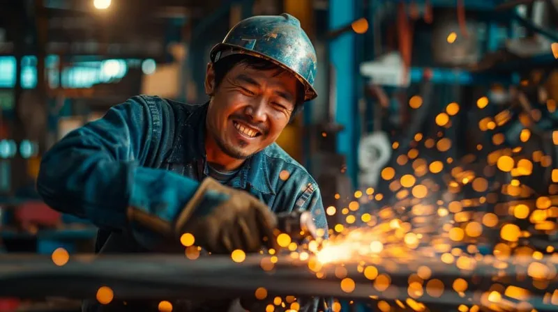 Portrait Man Working As Welder X - Certified Welder study guide