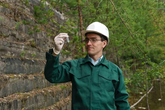 Industrial Ecologist Hydrologist Takes Sample Water From Old Quarry X - Certified Environmental Specialist study guide