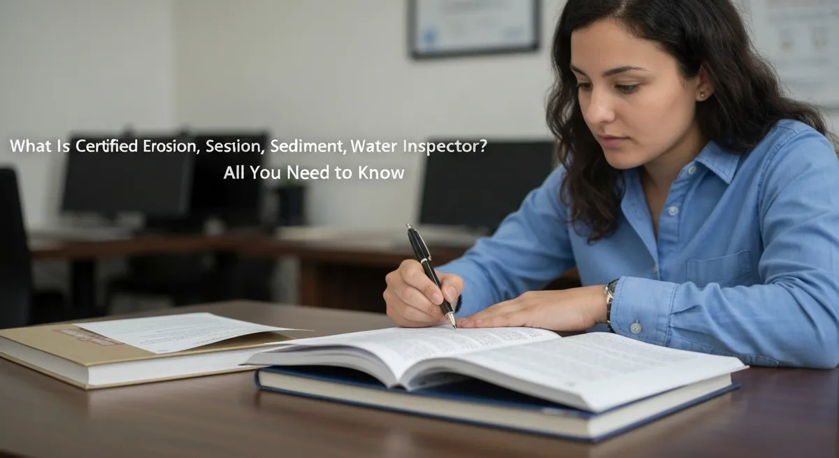 Asian Man Environment Researcher Holds Tube Sample Water Inspect From Lake - Certified Erosion, Sediment, and Storm Water Inspector study guide