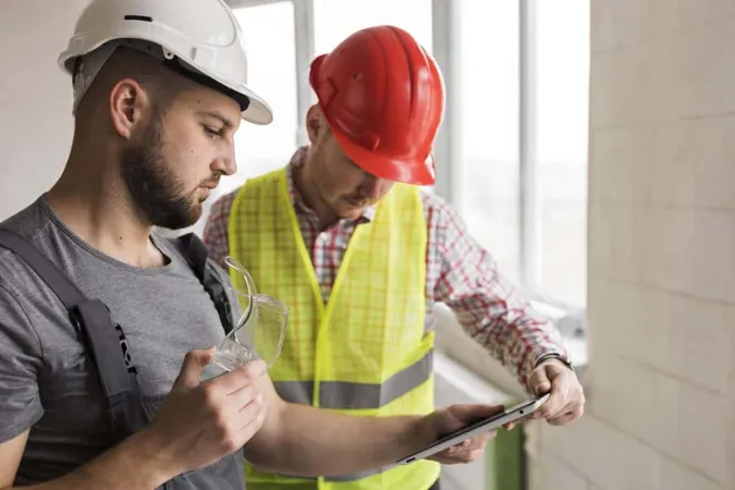 Builder Men Wearing Safety Helmets X - Certified Home Inspector study guide