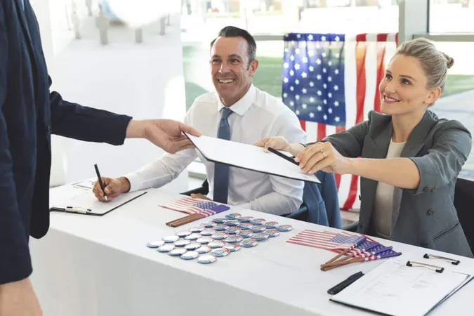 Diverse Business People Sat Desk Smiling Applicant X - Certified Immigration Consultant study guide