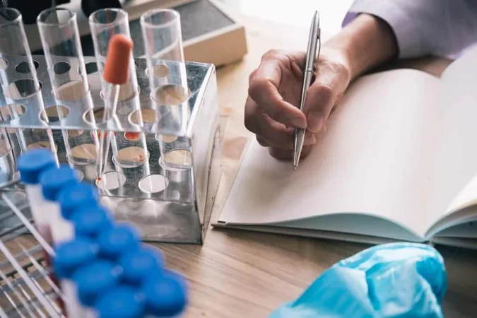 Cropped Hand Scientist Writing Book Desk X - Clinical Laboratory Improvement Amendments Certification study guide