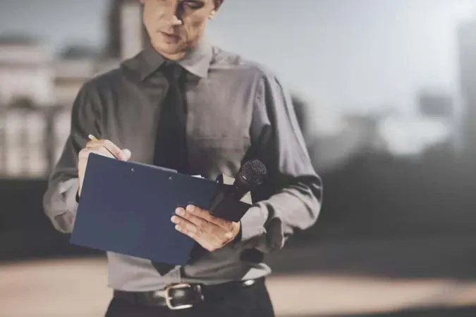 Journalist Takes Notes His Sheet X - Certified Municipal Officer study guide