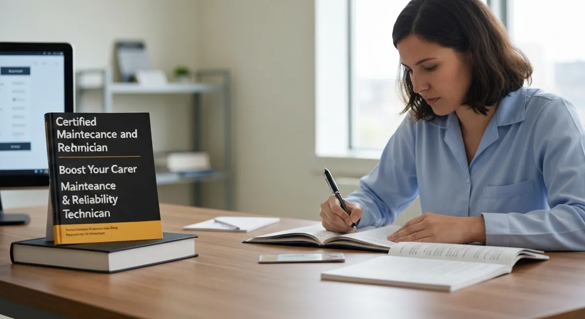 Worker Reading Document Big Industrial Facility - Certified Maintenance and Reliability Technician study guide