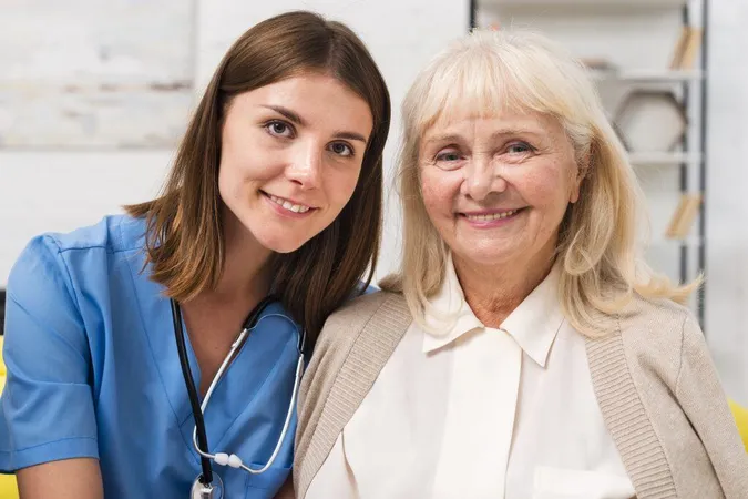 Old Woman Nurse Looking Camera X - CNA Course study guide
