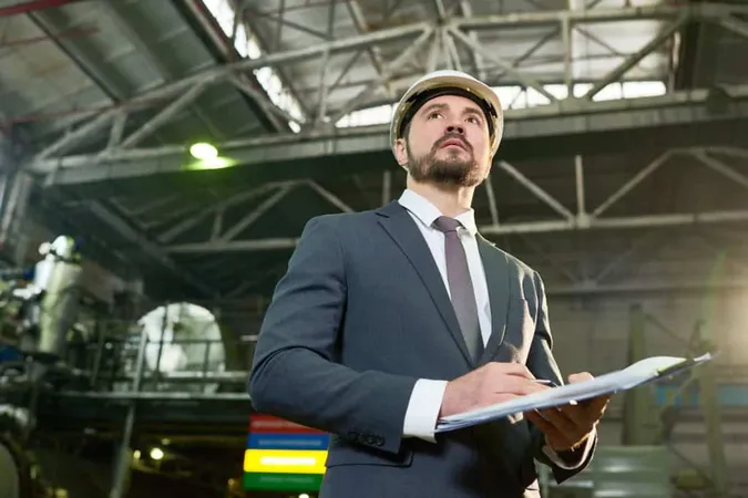 Handsome Businessman Visiting Plant X - Certified Professional Inspector study guide