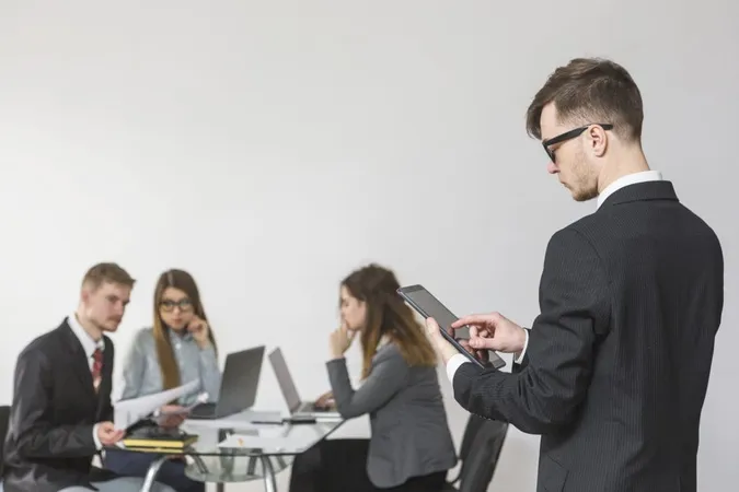 Young Businessman Using Digital Tablet Office X - Certified Public Manager study guide