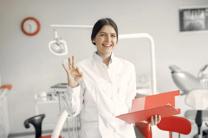 Beautiful Dentist Working Dental Clinic X - Certified Periodontal Therapist study guide
