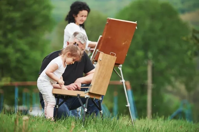 Changing Colors Grandmother Grandfather Have Fun Outdoors With Granddaughter Painting Conception X - Certified Recreation Aide study guide